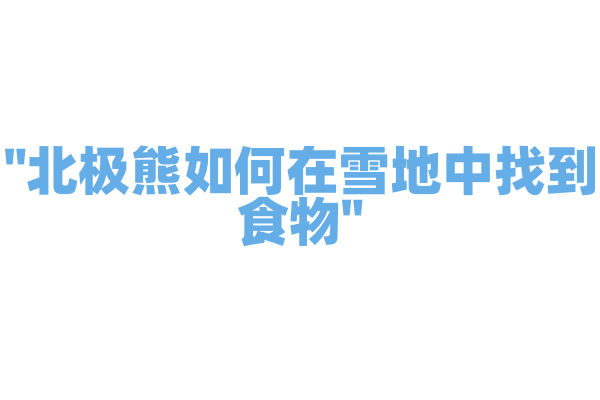 "北极熊如何在雪地中找到食物"